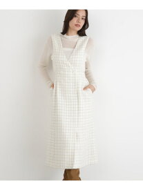 【SALE／49%OFF】◆ループツイードジャンバースカート PINKY&DIANNE ピンキー アンド ダイアン ワンピース・ドレス ワンピース ネイビー ベージュ【RBA_E】【送料無料】[Rakuten Fashion]