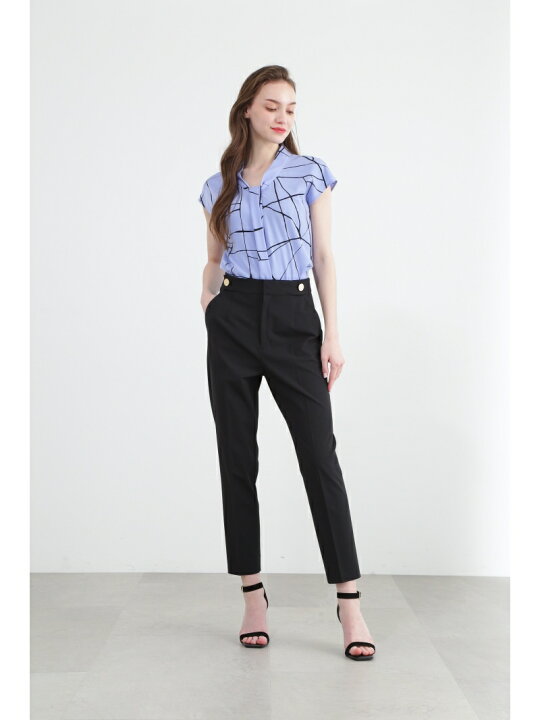 楽天市場】【SALE／50%OFF】◇ラインプリントタックブラウス 