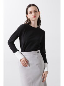 【SALE／50%OFF】◆カフスニットプルオーバー PINKY&DIANNE ピンキー アンド ダイアン トップス ニット ホワイト ブラック ベージュ【RBA_E】【送料無料】[Rakuten Fashion]