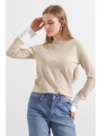 【SALE／50%OFF】◆カフスニットプルオーバー PINKY&DIANNE ピンキー アンド ダイアン トップス ニット ホワイト ブラック ベージュ【RBA_E】【送料無料】[Rakuten Fashion]