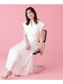 シアーチェックワンピース PINKY&DIANNE ピンキー アンド ダイアン ワンピース・ドレス ワンピース ホワイト ブラック【先行予約】*【送料無料】[Rakuten Fashion]