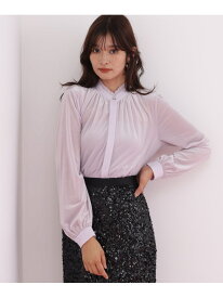 【SALE／40%OFF】ベルベットコンビギャザーブラウス PINKY&DIANNE ピンキー アンド ダイアン トップス シャツ・ブラウス ベージュ パープル ブラック【RBA_E】【送料無料】[Rakuten Fashion]