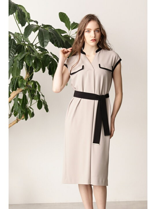 楽天市場 配色スキッパーワンピース Pinky Dianne ピンキー アンド ダイアン ワンピース ワンピースその他 ベージュ 送料無料 Rakuten Fashion Pinky Dianne