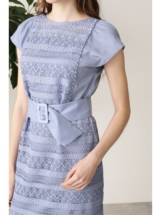 楽天市場】【SALE／60%OFF】◇ジオメトリックボーダーレースワンピース 