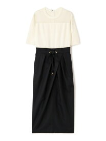 【SALE／40%OFF】ニットコンビタフタワンピース PINKY&DIANNE ピンキー アンド ダイアン ワンピース・ドレス ワンピース ブラック ネイビー【RBA_E】【送料無料】[Rakuten Fashion]