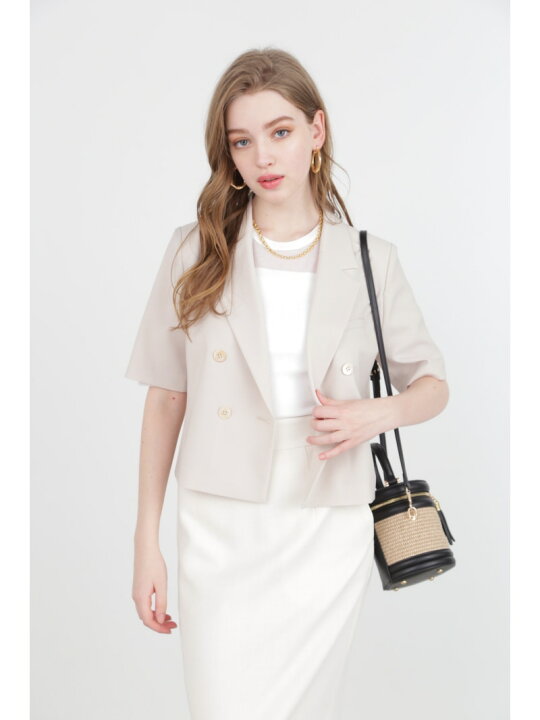 楽天市場】【SALE／50%OFF】◇ハーフスリーブダブルジャケット 
