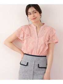 フラワーレースコンビブラウス PINKY&DIANNE ピンキー アンド ダイアン トップス シャツ・ブラウス ブルー ホワイト ピンク【送料無料】[Rakuten Fashion]