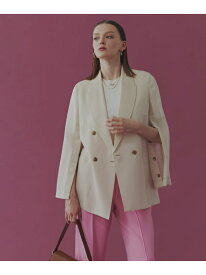 スリーブボタンシアージャケット PINKY&DIANNE ピンキー アンド ダイアン ジャケット・アウター テーラードジャケット・ブレザー ベージュ ブラック【先行予約】*【送料無料】[Rakuten Fashion]