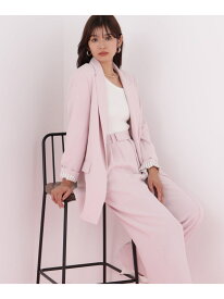 ストライプスリーブジャケット PINKY&DIANNE ピンキー アンド ダイアン ジャケット・アウター テーラードジャケット・ブレザー ベージュ ピンク【送料無料】[Rakuten Fashion]