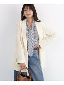 ストライプスリーブジャケット PINKY&DIANNE ピンキー アンド ダイアン ジャケット・アウター テーラードジャケット・ブレザー ベージュ ピンク【送料無料】[Rakuten Fashion]