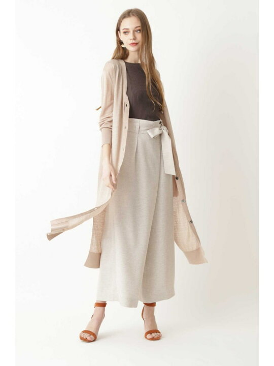 楽天市場】【SALE／60%OFF】◇麻調合繊ラップワイドパンツ  