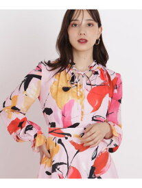 【SALE／32%OFF】◆フラワープリントギャザーブラウス PINKY&DIANNE ピンキー アンド ダイアン トップス シャツ・ブラウス ブルー ピンク【RBA_E】【送料無料】[Rakuten Fashion]
