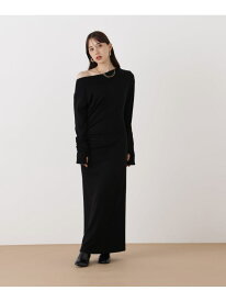 ◆ウールジャージタックドレープロングワンピース PINKY&DIANNE ピンキー アンド ダイアン ワンピース・ドレス ワンピース ブラック【送料無料】[Rakuten Fashion]