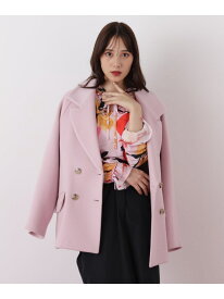 ダブルブレストショートコート PINKY&DIANNE ピンキー アンド ダイアン ジャケット・アウター その他のジャケット・アウター ブルー ブラック ベージュ ピンク【送料無料】[Rakuten Fashion]