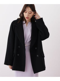 ダブルブレストショートコート PINKY&DIANNE ピンキー アンド ダイアン ジャケット・アウター その他のジャケット・アウター ブルー ブラック ベージュ ピンク【送料無料】[Rakuten Fashion]