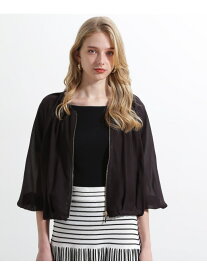 【SALE／46%OFF】◆シアータックジップブルゾン PINKY&DIANNE ピンキー アンド ダイアン ジャケット・アウター ブルゾン・ジャンパー ブラック ホワイト【RBA_E】【送料無料】[Rakuten Fashion]