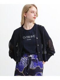 【SALE／46%OFF】◆コットンGIMAメッシュカーディガン PINKY&DIANNE ピンキー アンド ダイアン トップス カーディガン ブラウン ネイビー【RBA_E】【送料無料】[Rakuten Fashion]
