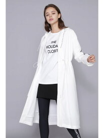 [THE HOLIDAY CLOSET] ジップアップロングパーカー PINKY&DIANNE ピンキー アンド ダイアン ジャケット・アウター ブルゾン・ジャンパー ホワイト ブラック【送料無料】[Rakuten Fashion]