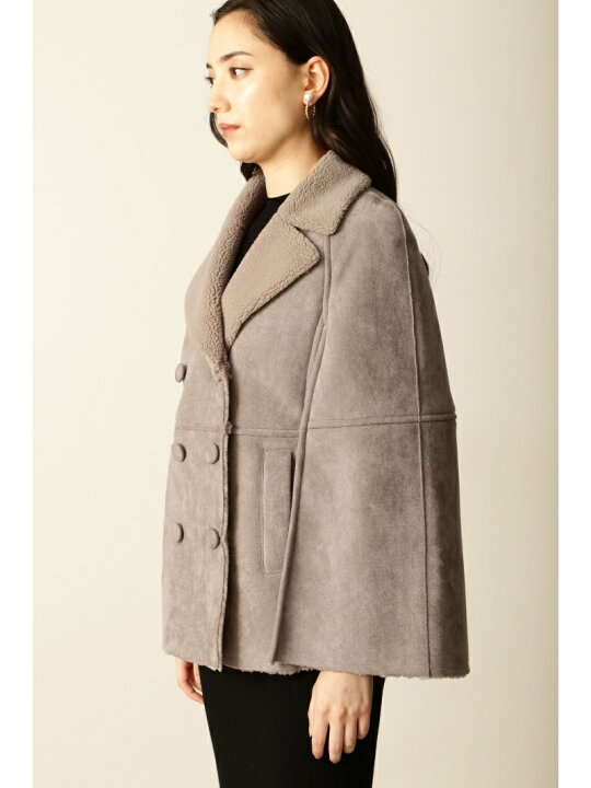 楽天市場】【SALE／60%OFF】◇フェイクムートンケープコート 