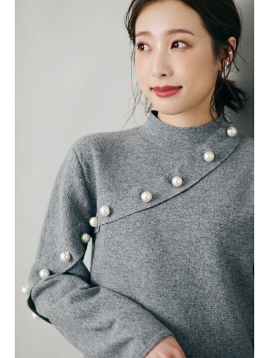 楽天市場】【SALE／40%OFF】[冨張愛コラボ]パールボタンニットプル  