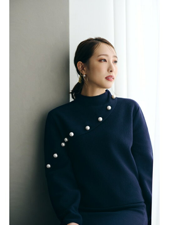 楽天市場】【SALE／40%OFF】[冨張愛コラボ]パールボタンニットプル  