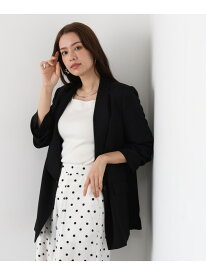 ショールカラーロングジャケット PINKY&DIANNE ピンキー アンド ダイアン ジャケット・アウター テーラードジャケット・ブレザー ブラック ホワイト【先行予約】*【送料無料】[Rakuten Fashion]