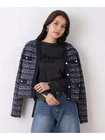 【SALE／49%OFF】ブークレーツイードVネックカーディガン PINKY&DIANNE ピンキー アンド ダイアン トップス カーディガン ホワイト ネイビー【RBA_E】【送料無料】[Rakuten Fashion]