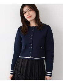 【SALE／50%OFF】ミラノリブマリンニットジャケット PINKY&DIANNE ピンキー アンド ダイアン トップス カーディガン ホワイト ネイビー【RBA_E】【送料無料】[Rakuten Fashion]