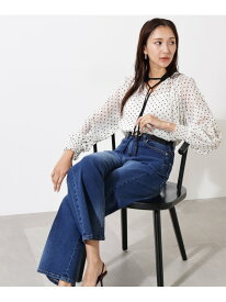 【SALE／49%OFF】ドットフロッキーブラウス PINKY&DIANNE ピンキー アンド ダイアン トップス シャツ・ブラウス ベージュ ブラック【RBA_E】【送料無料】[Rakuten Fashion]
