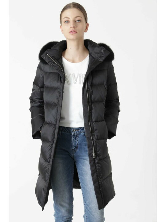 楽天市場】【SALE／50%OFF】FOXファー付きフーデッドダウンコート 