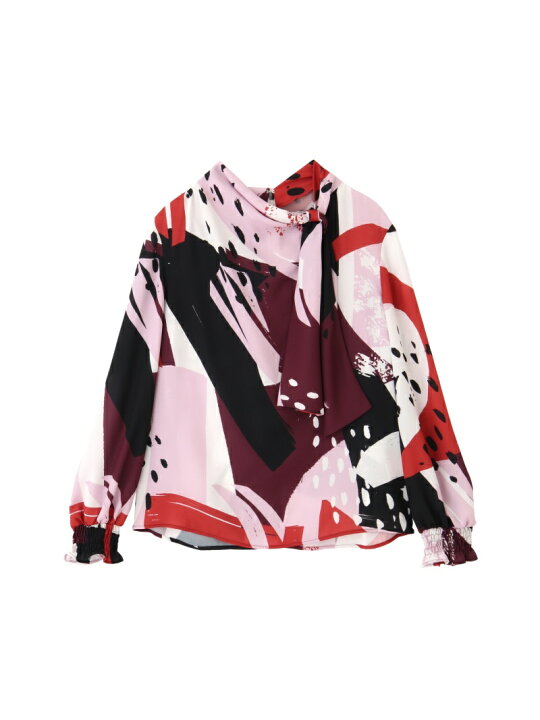 楽天市場】【SALE／28%OFF】◇ブラッシュアートプリントボウブラウス 