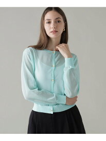 【SALE／30%OFF】◆シアーニットカーディガン PINKY&DIANNE ピンキー アンド ダイアン トップス カーディガン ホワイト ブラック イエロー レッド【RBA_E】【送料無料】[Rakuten Fashion]