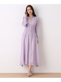 【SALE／20%OFF】ウエストシャーリングロングワンピース PINKY&DIANNE ピンキー アンド ダイアン ワンピース・ドレス ワンピース ブラック パープル グリーン【RBA_E】【送料無料】[Rakuten Fashion]