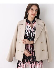 ソフトオックスショートトレンチコート PINKY&DIANNE ピンキー アンド ダイアン ジャケット・アウター その他のジャケット・アウター ベージュ ネイビー【先行予約】*【送料無料】[Rakuten Fashion]