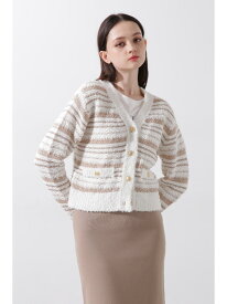 【SALE／50%OFF】◆ツイードニットカーディガン PINKY&DIANNE ピンキー アンド ダイアン トップス カーディガン ベージュ グリーン【RBA_E】【送料無料】[Rakuten Fashion]