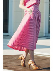 【SALE／50%OFF】◆ストライプフレアスカート PINKY&DIANNE ピンキー アンド ダイアン スカート その他のスカート レッド ブラック【RBA_E】【送料無料】[Rakuten Fashion]