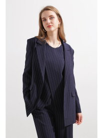 【SALE／50%OFF】◆ストライプジャケット PINKY&DIANNE ピンキー アンド ダイアン ジャケット・アウター テーラードジャケット・ブレザー ネイビー ベージュ【RBA_E】【送料無料】[Rakuten Fashion]