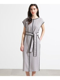 ◆ベルト付きバイカラーワンピース PINKY&DIANNE ピンキー アンド ダイアン ワンピース・ドレス ワンピース グレー ピンク【送料無料】[Rakuten Fashion]