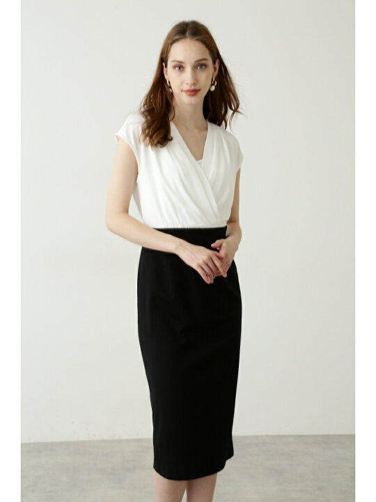 楽天市場】【SALE／60%OFF】◇カシュクールコンビワンピース  