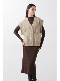 【SALE／50%OFF】ラメジレ付きニットワンピース PINKY&DIANNE ピンキー アンド ダイアン ワンピース・ドレス ワンピース ベージュ グレー【RBA_E】【送料無料】[Rakuten Fashion]