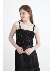 【SALE／57%OFF】◆スパンコールニットベアトップ PINKY&DIANNE ピンキー アンド ダイアン トップス ニット ホワイト ブラック【RBA_E】【送料無料】[Rakuten Fashion]