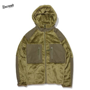 �����������Z�[���v���C�X!! UNCROWD(�A���N���E�h) UC-503-021 MILITARY FLEECE HOODIE 3�F(�u���b�N�E�I���[�u�E�O���[)