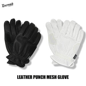 UNCROWD(ANEh) UC-112-022 LEATHER PUNCH MESH GLOVE 2F(ubNEzCg)