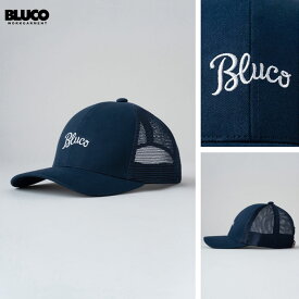 ☆送料無料☆BLUCO(ブルコ) OL-1407 MESH CAP -Script- 4色(NVY/OLV/BLK/KHK)