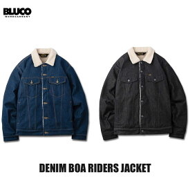 ☆送料無料☆BLUCO(ブルコ) OL-1307 DENIM BOA RIDERS JACKET 2色(IND/BLK)