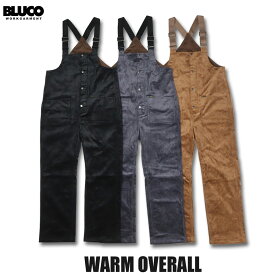 ☆送料無料☆BLUCO(ブルコ) OL-1036 WARM OVERALL 3色(BRN/BLK/GRY)