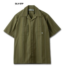 送料無料!!BLUCO(ブルコ) OL-21-108 STANDARD WORK SHIRT S/S 9色(WHT-STP/BLK/BLU/KHK/NVY/GRY-STP/SAX-STP/BEG-STP/OLV-STP)