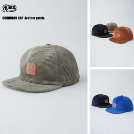 ☆送料無料☆BLUCO(ブルコ) OL-603-021 CORDUROY CAP - leather patch- 5色(ブラック・ブルー・キャメル・ネイビー・オリーブ)
