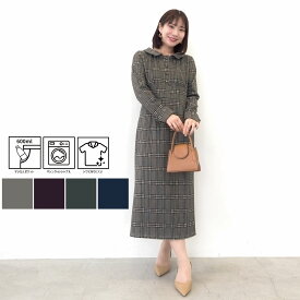 【Pinup Closet】 カトリーヌワンピ ピンナップクローゼット CINEMATIQ シネマティック レディース ワンピース 大人可愛い しわになりにくい かぶり 秋冬 ヴィンテージ 授乳可能 後ろベンツ マシンウォッシャブル ウエスト ゴム 600mlボトルが入るマジカルポケット