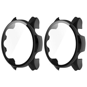 SHEAWA for Garmin�K�[�~�� Forerunner 255 �P�[�X �J�o�[ 2�Z�b�g PC+�����K���X �t�B�����t 9H�d�x �݊��i �ی�P�[�X �ی�J�o�[ �ϏՌ� �S�ʕی� �A�N�Z�T���[ (�u���b�N)